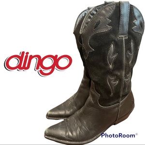 Dingo | Black Leather & Suede Cowboy boots sz 7.5